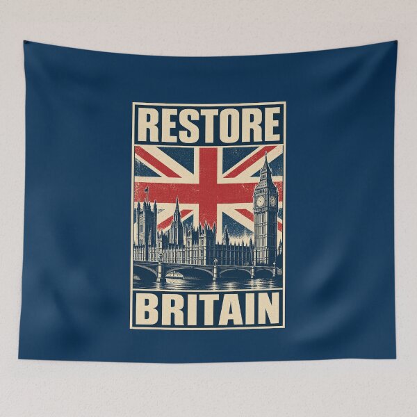Item preview, Restore Britain – Westminster Union Jack Retro designed and sold by JesterKrewArt.