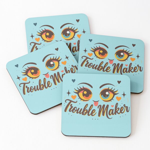 Item preview, Trouble Maker – Cute Sassy Cartoon Eyes Funny Attitude Design designed and sold by Mousy17.
