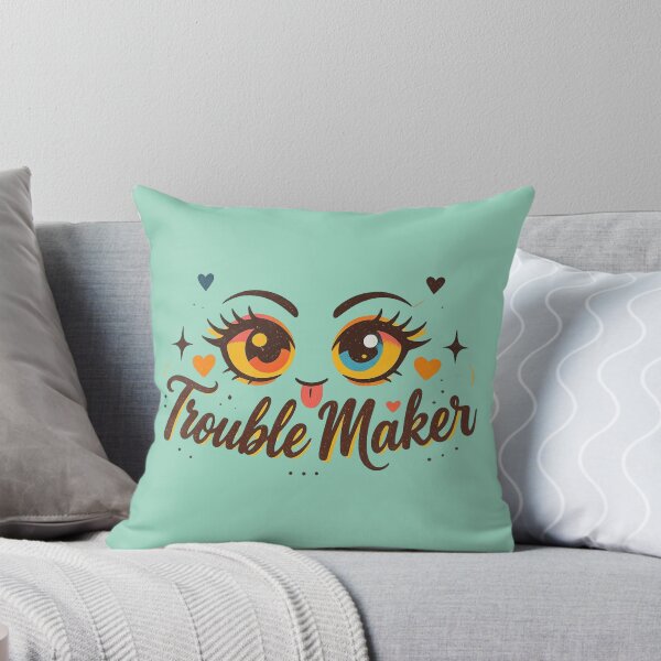 Item preview, Trouble Maker – Cute Sassy Cartoon Eyes Funny Attitude Design designed and sold by Mousy17.