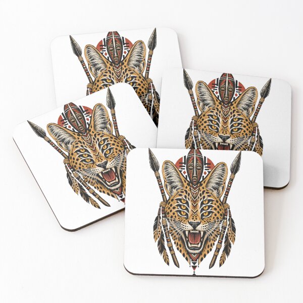 Item preview, Savannah Cat African Tribal Streetwear | Wild Cat Totem Graphic T-Shirt designed and sold by PurrStreet.