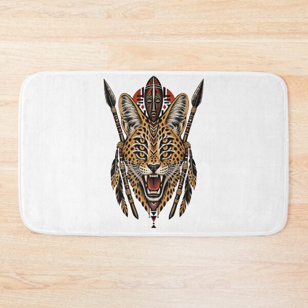 Item preview, Savannah Cat African Tribal Streetwear | Wild Cat Totem Graphic T-Shirt designed and sold by PurrStreet.