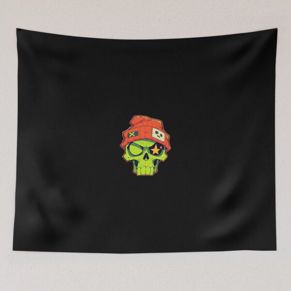 Item preview, Cool Cyberpunk Green Skull with Beanie Streetwear Graphic designed and sold by GrimNest.
