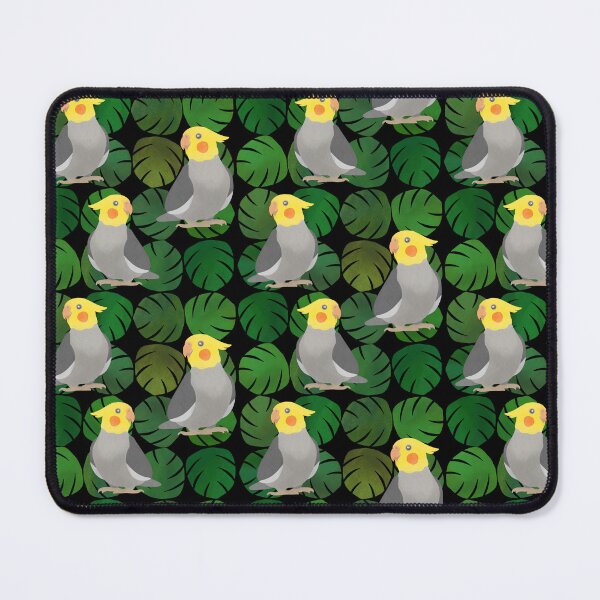 Item preview, Cockatiel with monstera leaves Pattern designed and sold by FandomizedRose.