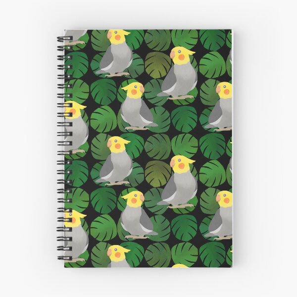 Item preview, Cockatiel with monstera leaves Pattern designed and sold by FandomizedRose.