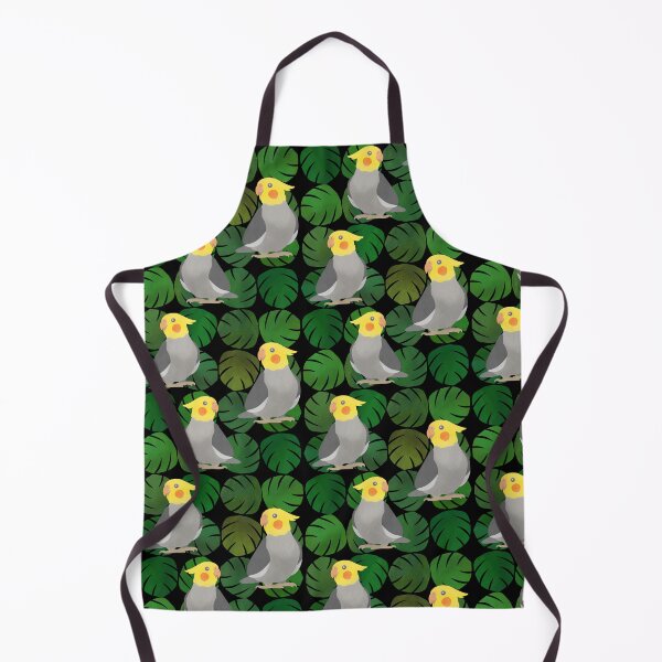 Item preview, Cockatiel with monstera leaves Pattern designed and sold by FandomizedRose.