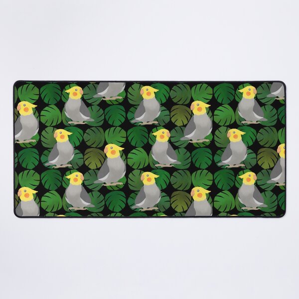 Item preview, Cockatiel with monstera leaves Pattern designed and sold by FandomizedRose.