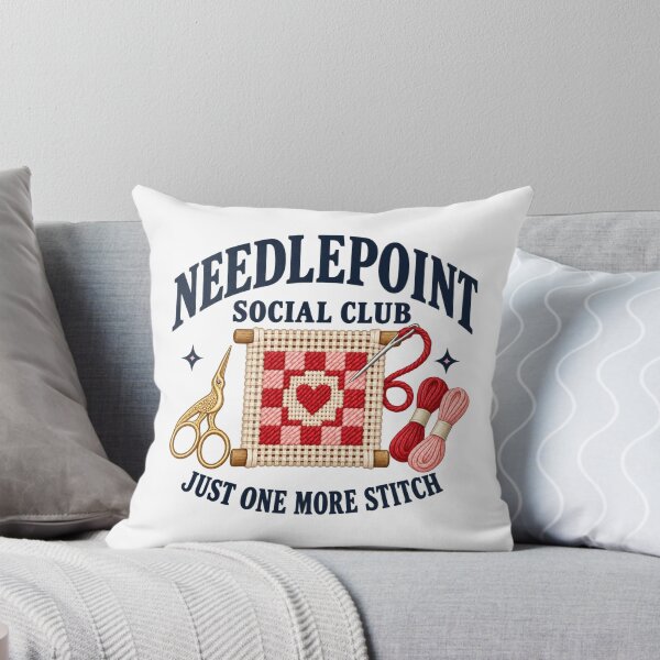 Item preview, Funny Needlepoint Social Club Just One More Stitch Gift designed and sold by JackCurtis1991.