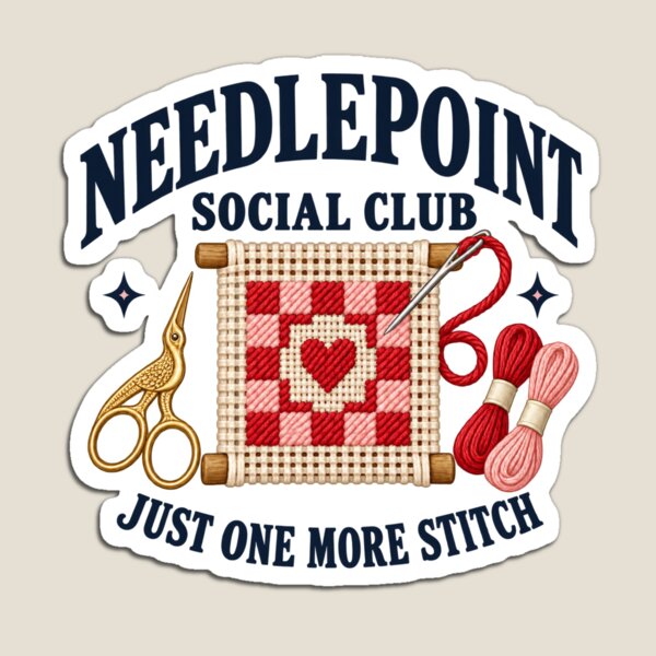 Item preview, Funny Needlepoint Social Club Just One More Stitch Gift designed and sold by JackCurtis1991.