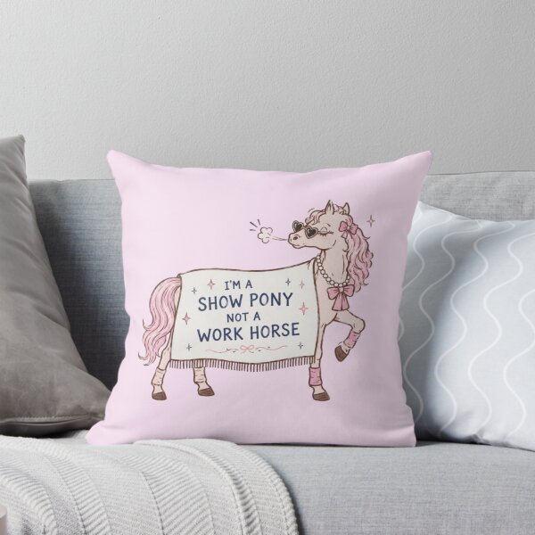 Item preview, I’m a Show Pony, Not a Work Horse | Sassy Pink Horse designed and sold by sassafrastradingco.