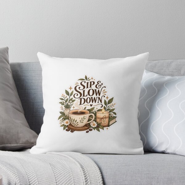 Item preview, Sip & Slow Down – Cozy Coffee Cottagecore Sticker designed and sold by JAY187VK.