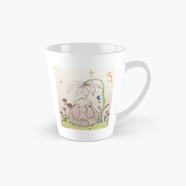 Item preview, Bunny Under the Flower and the Stars | Whimsical Illustrated Print designed and sold by TrazosDelSurArt.