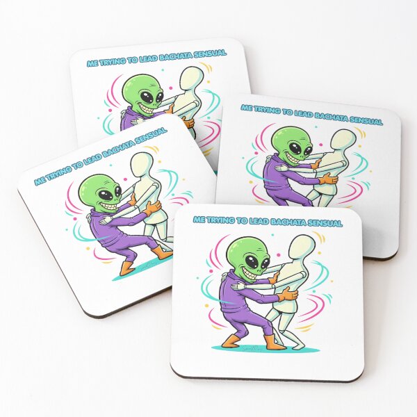 Item preview,  Bachata From Mars - Funny Alien Dancing With Mannequin, Humorous Latin Dance Partner Graphic, Cute Sci-Fi Novelty Sticker designed and sold by SmartPuns.