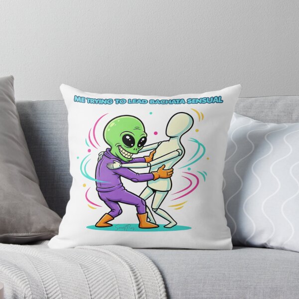 Artikelvorschau, Bachata vom Mars – Lustiger Alien tanzt mit Schaufensterpuppe, witzige Grafik mit lateinamerikanischem Tanzpartner, niedlicher Sci-Fi-Aufkleber entworfen und verkauft von SmartPuns.