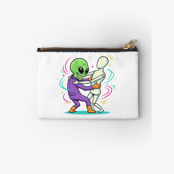 Item preview, Bachata de Marte - Divertido alienígena bailando con un maniquí, gráfico humorístico de pareja de baile latino, pegatina novedosa de ciencia ficción designed and sold by SmartPuns.
