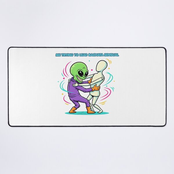 Artikelvorschau, Bachata vom Mars – Lustiger Alien tanzt mit Schaufensterpuppe, witzige Grafik mit lateinamerikanischem Tanzpartner, niedlicher Sci-Fi-Aufkleber entworfen und verkauft von SmartPuns.