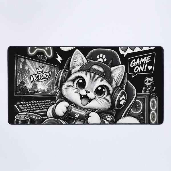 Item preview, Gamer Cat designed and sold by Meow Story .