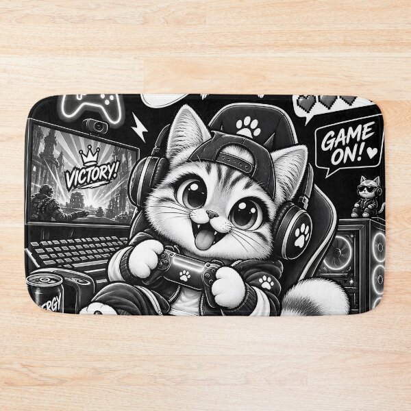 Item preview, Gamer Cat  designed and sold by Meow Story .