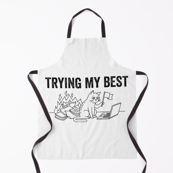 Item preview, Trying My Best | Funny Tired Cat Burnout Design designed and sold by TontikDesign.