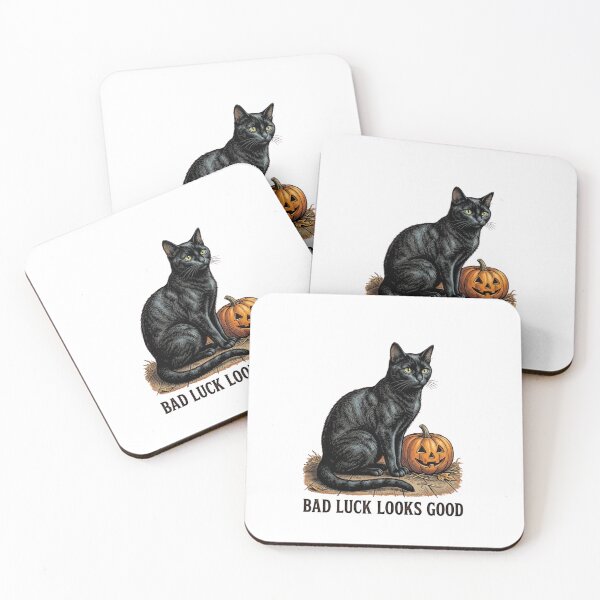 Item preview, Bad Luck Looks Good Black Cat Pumpkin Halloween designed and sold by FGprints.