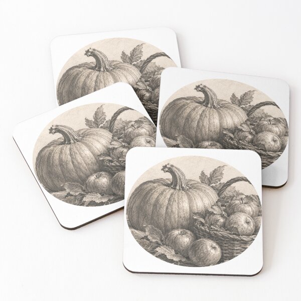 Item preview, Vintage Autumn Still Life with Pumpkin and Apples designed and sold by HeartofDesigns.