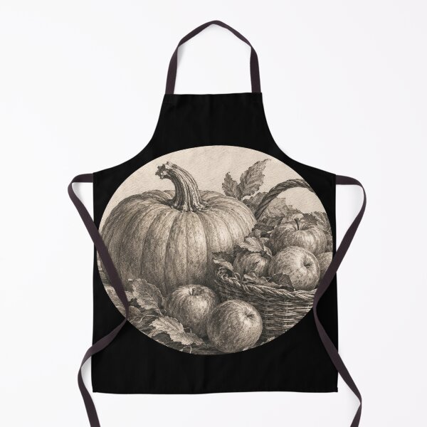 Artikelvorschau, Vintage-Herbstliches Stillleben mit Kürbis und Äpfeln entworfen und verkauft von HeartofDesigns.