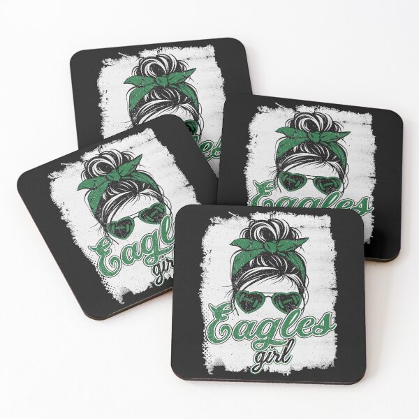 Item preview, Vintage Eagles Girl Messy Bun Distressed Football Sports Team Spirit designed and sold by RockTheFeal.