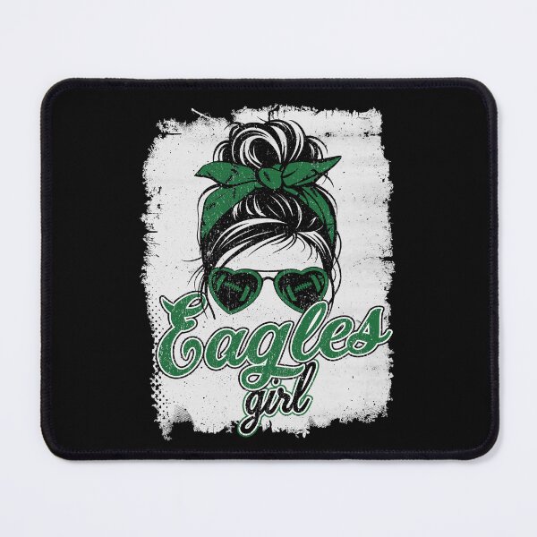 Item preview, Vintage Eagles Girl Messy Bun Distressed Football Sports Team Spirit designed and sold by RockTheFeal.