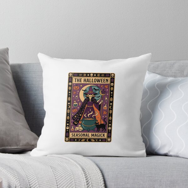 Item preview, The Halloween" Tarot Card: Witch, Cauldron & Seasonal Magick. designed and sold by MyHappyArtShop.