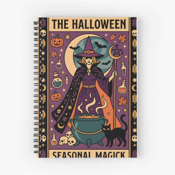 Item preview, The Halloween" Tarot Card: Witch, Cauldron & Seasonal Magick. designed and sold by MyHappyArtShop.