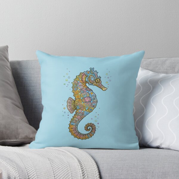 Item preview, SEAHORSE, OCEAN ART, MARINE CREATURE, BOHO, BOHEMIAN DESIGN designed and sold by classic car craze.
