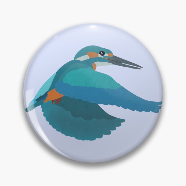 Item preview, Flying Kingfisher Illustration designed and sold by FandomizedRose.