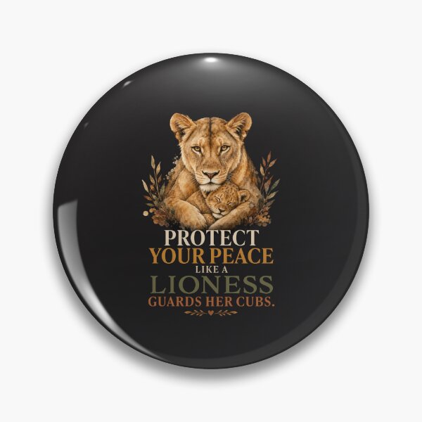 Item preview, Protect Your Peace Like a Lioness Guards Her Cubs Quote Art designed and sold by Bennie Singh.