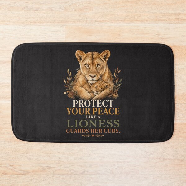 Item preview, Protect Your Peace Like a Lioness Guards Her Cubs Quote Art designed and sold by Bennie Singh.