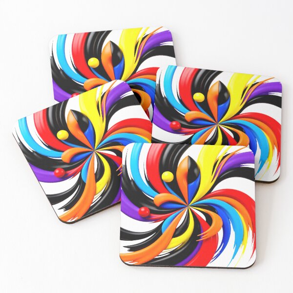 Item preview, swirling waves C colorful geometric swirling abstract design designed and sold by SmashingDeals.