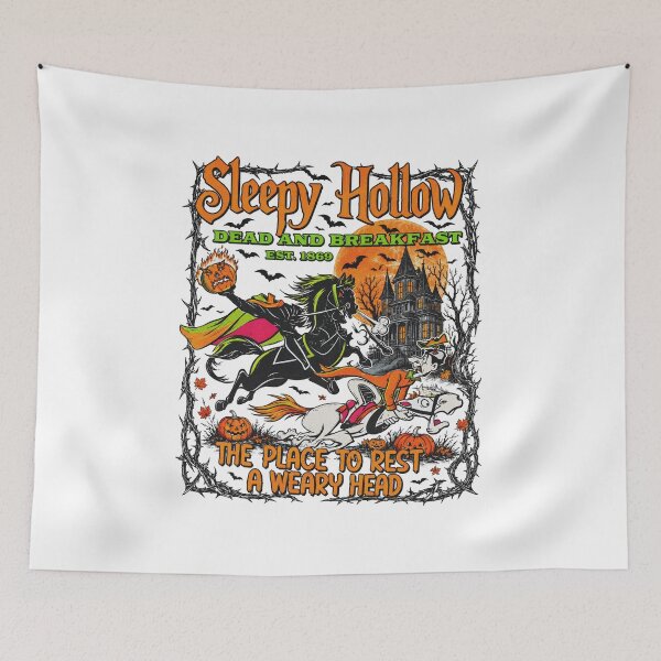 Item preview, Sleepy Hollow Dead and Breakfast Headless Horseman Halloween Vintage Graphic designed and sold by Thedustyart.