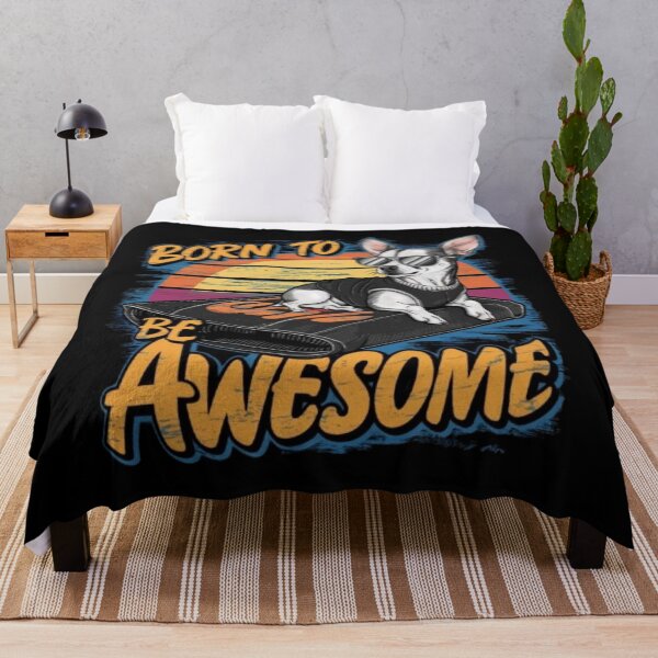 Item preview, "Born to Be Awesome" Chihuahua pup in Sunglasses Surfing designed and sold by redask2me.