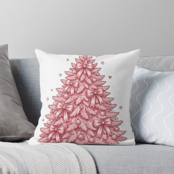 Item preview, Coquette Pink Christmas Tree with Bows - Preppy Holiday Tee designed and sold by KERK Art and Design.
