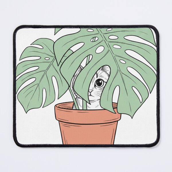 Item preview, Cute Cat in Monstera Plant designed and sold by NzrProcreate.