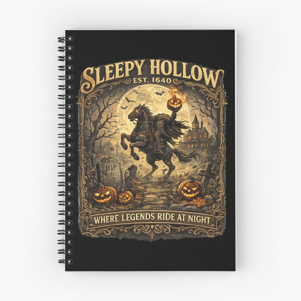 Item preview, Sleepy Hollow Headless Horseman Halloween Vintage Gothic Haunted Village designed and sold by Thedustyart.