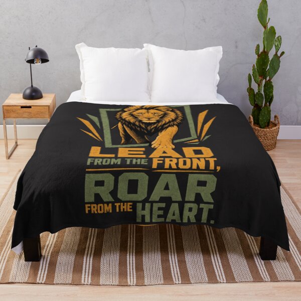 Item preview, Lead From the Front Roar From the Heart Motivational Lion Art designed and sold by Bennie Singh.