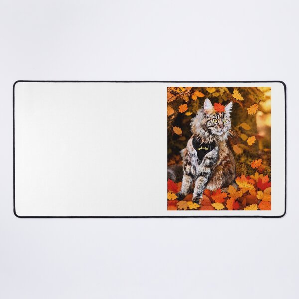 Item preview, A cat and autumn leaves. designed and sold by Dinasshop.