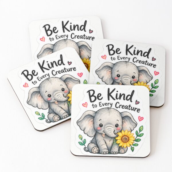 Item preview, Be Kind to Every Creature Elephant Nature designed and sold by LearnFunStore.