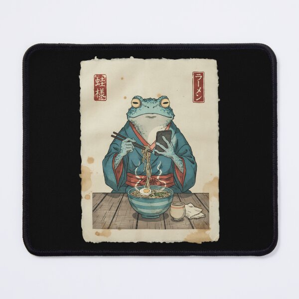 Item preview, Grumpy Frog Eating Ramen designed and sold by Mateusz Majcherek.