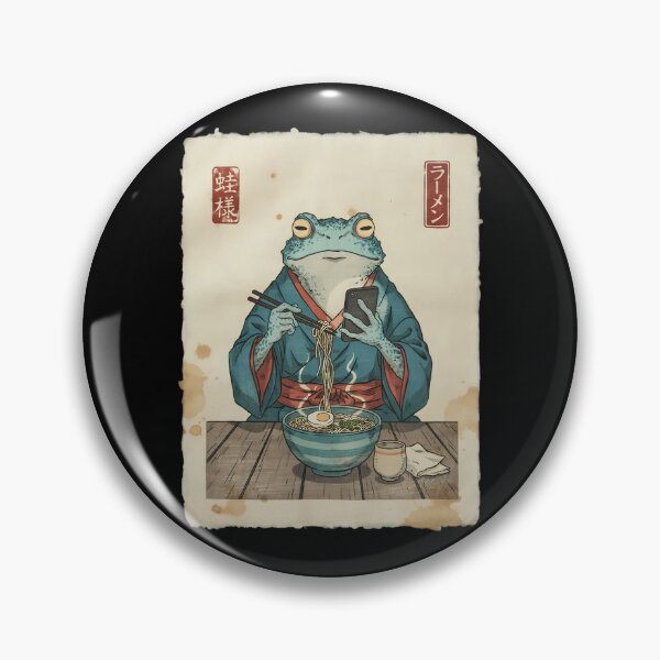 Item preview, Grumpy Frog Eating Ramen designed and sold by Mateusz Majcherek.