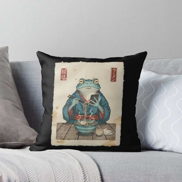 Item preview, Grumpy Frog Eating Ramen designed and sold by Mateusz Majcherek.