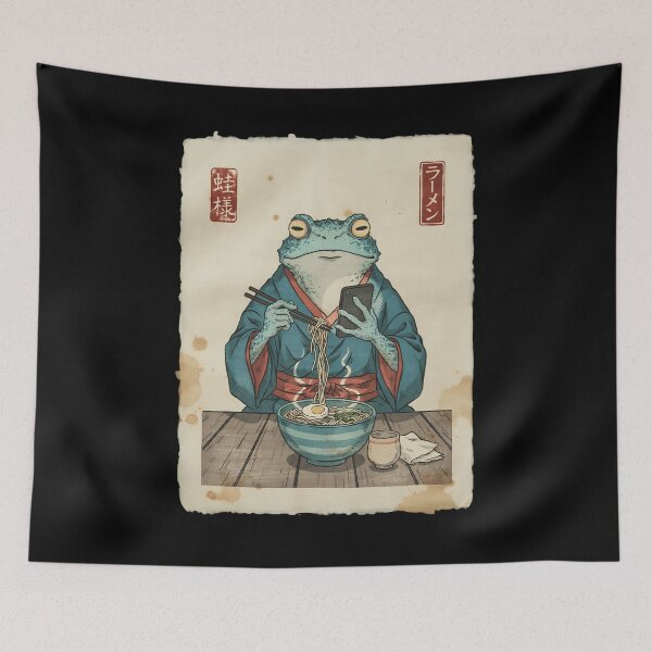 Item preview, Grumpy Frog Eating Ramen designed and sold by Mateusz Majcherek.