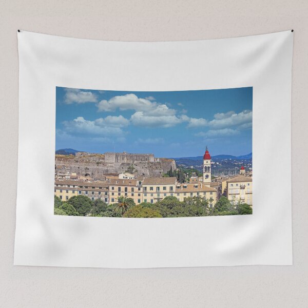 Item preview, Saint Spyridon Church Bell Tower and New Fortress in Corfu Town, Greece designed and sold by goceris.