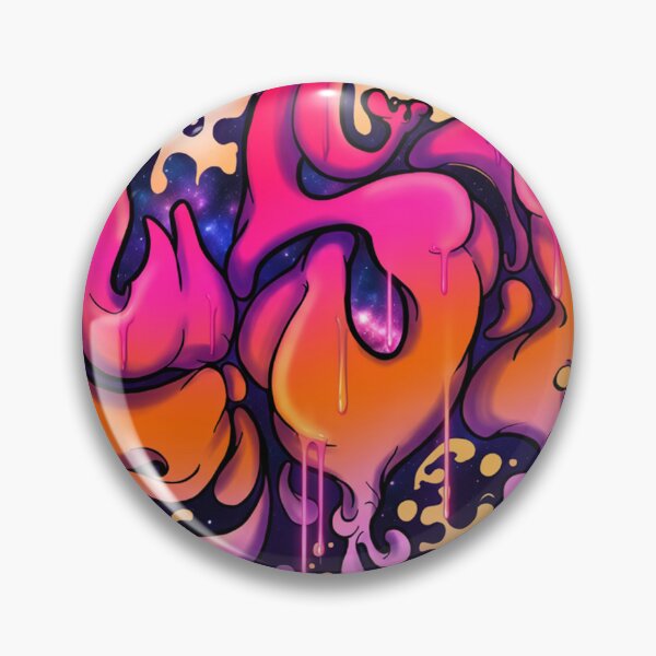 Item preview, LUST – Cosmic Neon Graffiti Drip Art designed and sold by NeonSpiritArt.