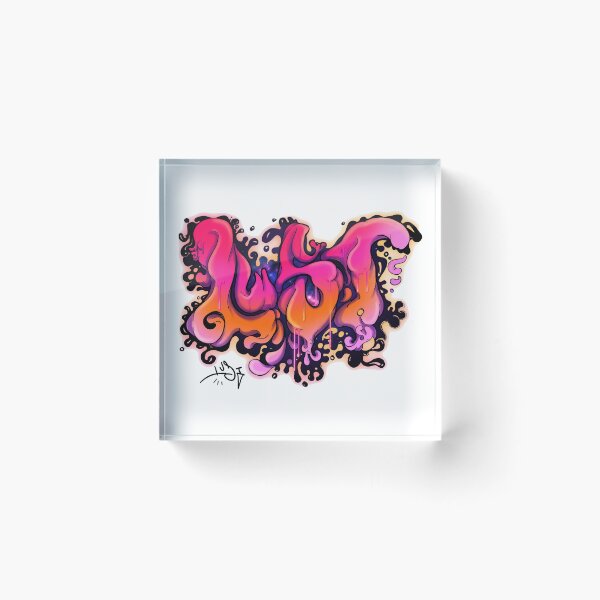 Item preview, LUST – Cosmic Neon Graffiti Drip Art designed and sold by NeonSpiritArt.