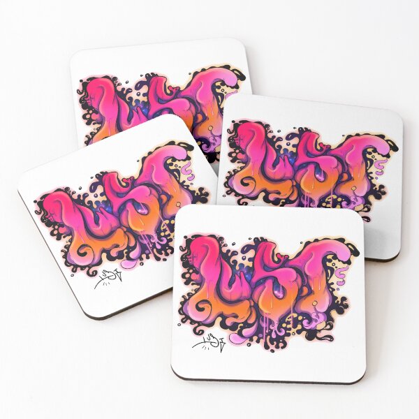 Item preview, LUST – Cosmic Neon Graffiti Drip Art designed and sold by NeonSpiritArt.